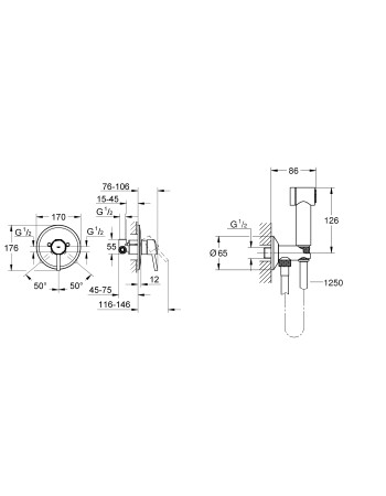 Комплект гігієнічного душу Grohe Concetto New UA26332007