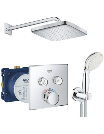 Душова система прихованого монтажу з термостатом Grohe Grohtherm SmartControl New Tempesta 250 UA26415SC1