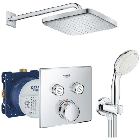 Душова система прихованого монтажу з термостатом Grohe Grohtherm SmartControl New Tempesta 250 UA26415SC1