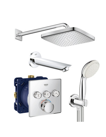Душова система прихованого монтажу з термостатом Grohe Grohtherm SmartControl New Tempesta 250 UA26415SC2