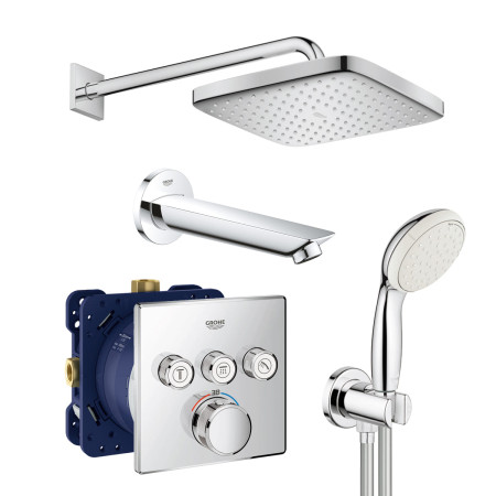 Душова система прихованого монтажу з термостатом Grohe Grohtherm SmartControl New Tempesta 250 UA26415SC2