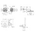 Душова система прихованого монтажу зі змішувачем Grohe Eurocube New Tempesta 250 UA26415SC3