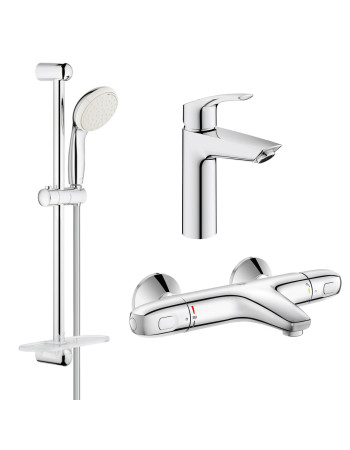Комплект змішувачів для ванної кімнати з термостатом Grohe Eurosmart New UA34101TM0