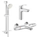 Комплект змішувачів для ванної кімнати з термостатом Grohe Eurosmart New UA34101TM0