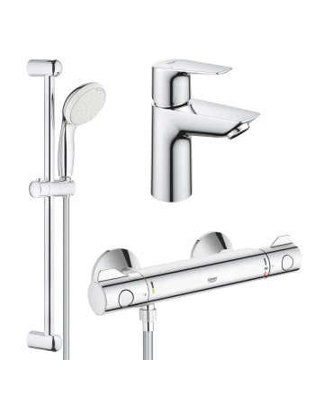Комплект змішувачів для ванної кімнати з термостатом Grohe BauEdge New UA34105TS0