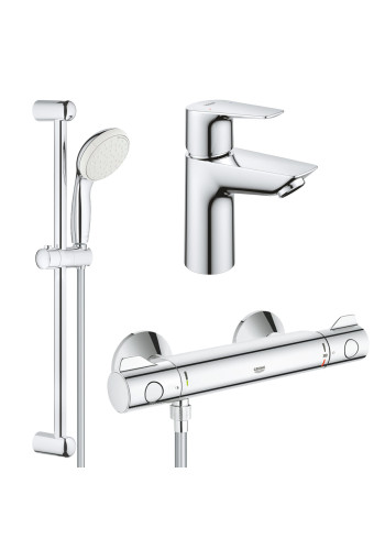 Комплект змішувачів для ванної кімнати з термостатом Grohe BauEdge New UA34105TS0