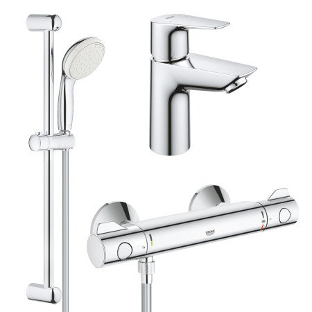 Комплект змішувачів для ванної кімнати з термостатом Grohe BauEdge New UA34105TS0