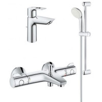 Комплект змішувачів для ванної кімнати з термостатом Grohe BauLoop New UA34550TM0