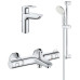 Комплект змішувачів для ванної кімнати з термостатом Grohe BauLoop New UA34550TM0