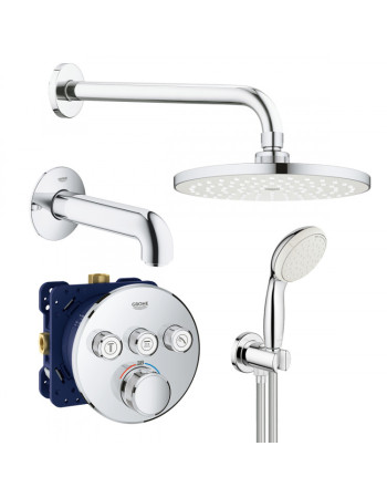 Душова система прихованого монтажу з термостатом Grohe Grohtherm SmartControl UA3461402L