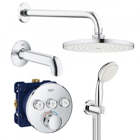 Душова система прихованого монтажу з термостатом Grohe Grohtherm SmartControl UA3461402L