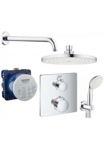 Душова система прихованого монтажу з термостатом Grohe Grohtherm UA3472900A Душова система прихованого монтажу з термостатом Grohe Grohtherm UA3472900A