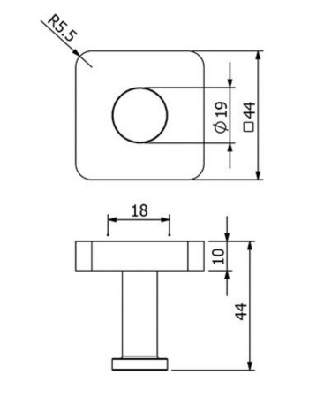 Гачок KLUDI VELA S 2598405 хром