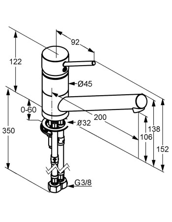 Змішувач для кухні KLUDI SCOPE, 339330575