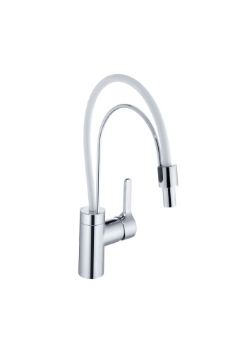 Змішувач для кухні BINGO STAR, білий, висувний вилив, 428590578