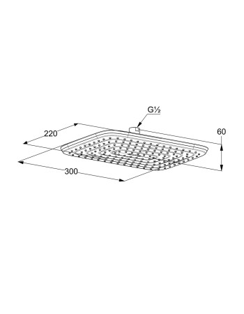 Верхній душ KLUDI FRESHLINE, 300 х 220 мм, 6445005-00