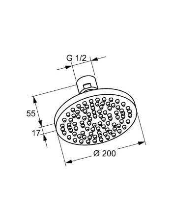 Верхній душ 200 мм KLUDI A-QA, 6651005-00