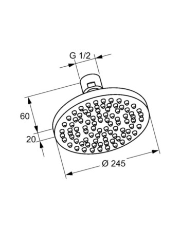 Верхній душ ECO, 250 мм KLUDI A-QA, 6652105-00