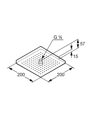 Верхній душ 200 x 200 мм KLUDI A-QA 6653005-00