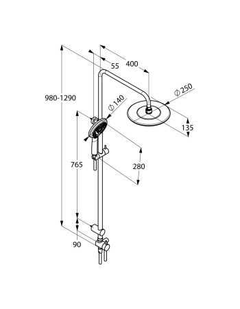 Душова система KLUDI DUAL FRESHLINE, 6709005-00