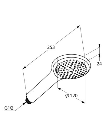 Ручний душ 1S KLUDI FRESHLINE, DN 15, 6780005-00
