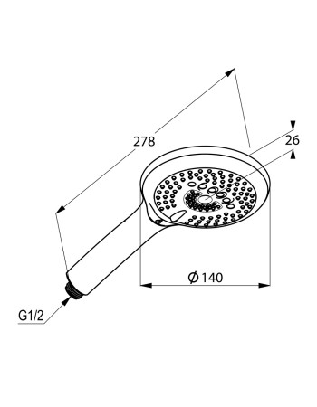 Ручний душ 3S KLUDI FRESHLINE, DN 15, 6790005-00