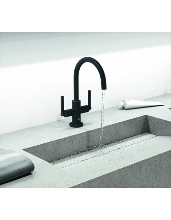 Змішувач для раковини KLUDI NOVA FONTE Puristic, чорний матовий, 201183915
