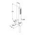 Душовий гарнітур для ванни 1S KLUDI NOVA FONTE Puristic, 2085005-15