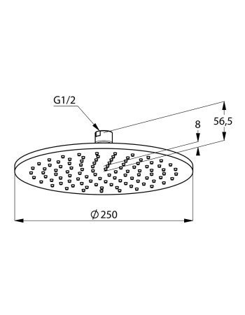 Верхній душ KLUDI A-QA, DN 15, 6432591-00