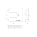 Водяна рушникосушарка Laris Змійовик 25 РС3 500х500 1/2'' 71207181
