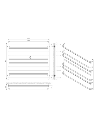 Водяна рушникосушарка Laris Практік П10 1000х900 71207667