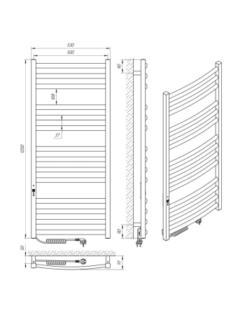 Електрична рушникосушарка Laris Гранд П14 500х1200 73207370