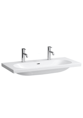 Раковина Laufen Lua з 2 отворами для змішувача і переливом H8100890001071 Раковина Laufen Lua з 2 отворами для змішувача і переливом H8100890001071