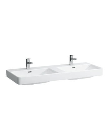 Подвійна раковина Laufen Pro S з отвором для змішувача і переливом H8149660001041