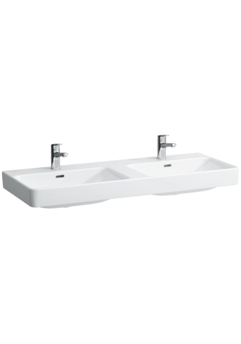 Подвійна раковина Laufen Pro S з отвором для змішувача і переливом H8149660001041 Подвійна раковина Laufen Pro S з отвором для змішувача і переливом H8149660001041