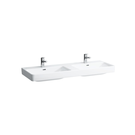 Подвійна раковина Laufen Pro S з отвором для змішувача і переливом H8149680001041