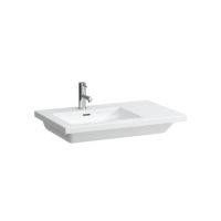 Асиметрична раковина Laufen Living Square з отвором для змішувача і переливом і полицею H8174380001041
