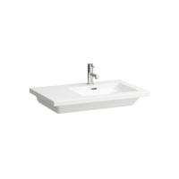 Асиметрична раковина Laufen Living Square з отвором для змішувача і переливом і полицею H8174390001041