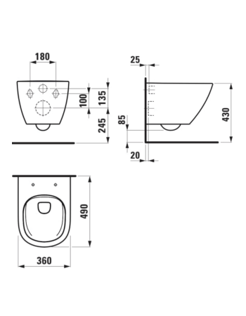 Підвісний унітаз Laufen Lua H8200830000001, з кришкою soft close