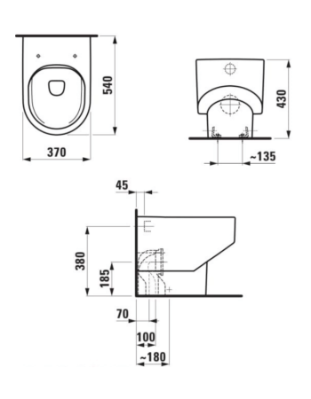 Унітаз-компакт Laufen Sonar H8233410000001, з кришкою soft close