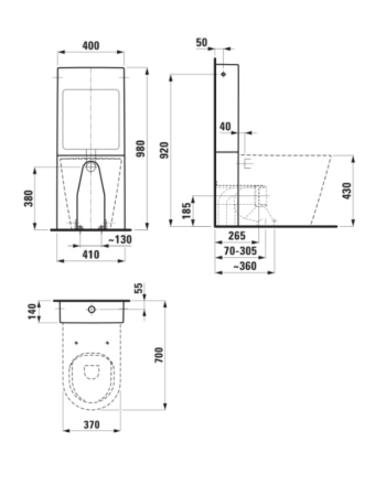Унітаз-компакт Laufen Sonar H8233417570001, з кришкою soft close