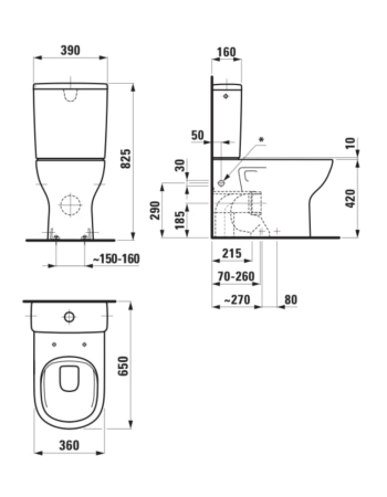 Унітаз-компакт Laufen Lua H8240810000001, з кришкою soft close