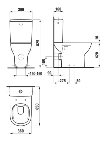 Унітаз-компакт Laufen Lua H8240860000001, з кришкою soft close