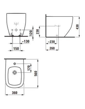 Підлогове біде Laufen Palomba H8328010003041