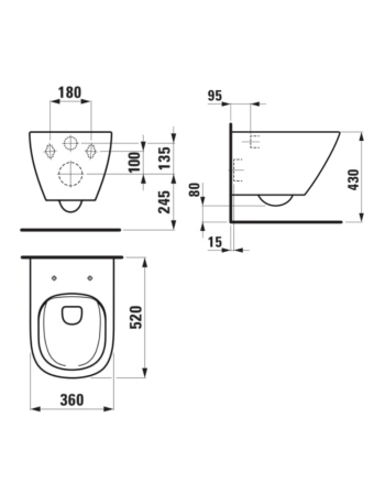 Підвісний унітаз Laufen Lua H8660800000001, з кришкою soft close
