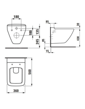 Підвісний унітаз Laufen Palace H8667000000001, з кришкою soft close