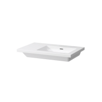 Асиметрична раковина Laufen Living Square з переливом без отвору для змішувача і полицею H8174390001091
