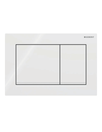 Клавіша змиву Geberit Omega20 (ex Omega30) для подвійного змиву, Square, 115.080.11.1, біла