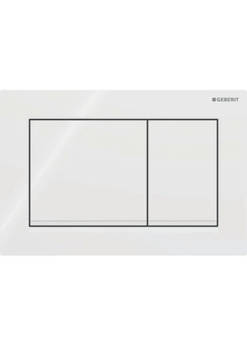 Клавіша змиву Geberit Omega20 (ex Omega30) для подвійного змиву, Square, 115.080.11.1, біла Клавіша змиву Geberit Omega20 (ex Omega30) для подвійного змиву, Square, 115.080.11.1, біла