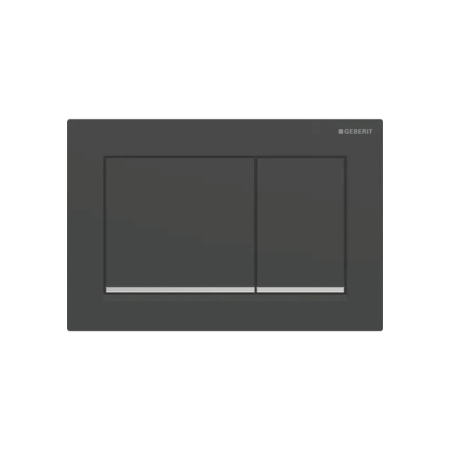 Клавіша змиву Geberit Omega20 (ex Omega30) для подвійного змиву, Square, 115.080.14.1, чорна/хром